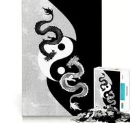 Puzzle per adulti Drago Yin Yang,1000 pezzi,gioco di potenziamento cognitivo,design a incastro preciso,regalo di compleanno,rompicapo (50x75cm)