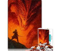 Puzzle per adulti Dragon Knight, 1000 pezzi, gioco stimolante e decorazione da parete per famiglie, regali unici per compleanno e Natale (38x26cm)