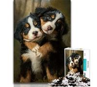 Puzzle per adulti "Due cuccioli", 1000 pezzi, aiuta il cervello ad allenarsi, giocattoli avvincenti per coltivare la pazienza, un'opera d'arte (38x26cm)