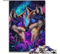 Puzzle per adulti "Due tigri" da 1000 pezzi, gioco stimolante e per famiglie con poster abbinato e foglio di quiz (50x75cm)