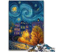 Puzzle per adulti e adolescenti 1000 pezzi Autunno sotto il cielo notturno Giocattolo educativo antistress Interazione genitore-figlio per bambini dai 14 anni in su 26x38cm