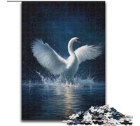 Puzzle per adulti e adolescenti 1000 pezzi Cigno bianco, elefante giocattolo, gioco intellettuale, regalo di compleanno, regali, arte murale per età 14+ (dimensioni 26x38cm)