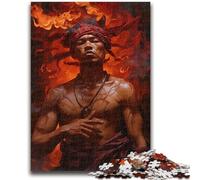 Puzzle per adulti e adolescenti 1000 pezzi Epic Fantasy Fire Mage Red Family Fun tutta la famiglia dai 14 anni in su, 26x38cm