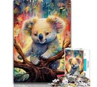 Puzzle per adulti e adolescenti 1000 pezzi Koala colorato, aiuta il cervello a esercitare giocattoli avvincenti per coltivare la pazienza Decorazione perfetta 75x50cm