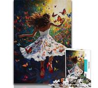 Puzzle per adulti e adolescenti,1000 pezzi,motivo: ballerina di danza classica,aiuta il cervello a esercitare i giocattoli che creano dipendenza e coltivano la pazienza,decorazione perfetta (75x50cm)