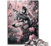 Puzzle per adulti e adolescenti, 1000 pezzi, motivo: Rose Wolf, gioco stimolante e gioco educativo per famiglie, per compleanni e Natale, 26x38cm