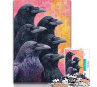 Puzzle per adulti e adolescenti, 1000 pezzi, puzzle a forma di corvo, aiuta il cervello a esercitare i giocattoli che creano dipendenza e coltivano la pazienza, decorazione perfetta (75x50cm)