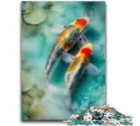 Puzzle per adulti e adolescenti, 1000 pezzi, puzzle acquerello Koi, giocattoli, giochi educativi, antistress, adatti per la decorazione del desktop, 26x38cm