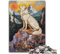 Puzzle per adulti e adolescenti, 1000 pezzi, puzzle con lupo, giocattoli artistici, giochi educativi, antistress, adatti per la decorazione del desktop, 26x38cm