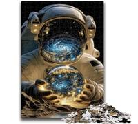 Puzzle per adulti e adolescenti, 1000 pezzi, puzzle con vortice spaziale, astronauta, giocattoli, giochi educativi, antistress, adatti per la decorazione del desktop, 26x38cm