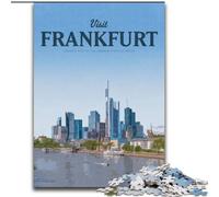 Puzzle per adulti e adolescenti 1000 pezzi Visita Francoforte Giochi di attività stimolanti per famiglie Giocattolo fai da te per decorazioni murali per la casa Regali (26x38cm) 1000 pezzi