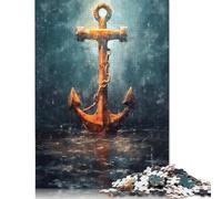 Puzzle per adulti e adolescenti, ancora dorata, puzzle in legno per adulti e adolescenti, puzzle sostenibile per adulti | Giochi 500 pezzi (52x38 cm)