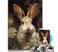 Puzzle per adulti e adolescenti, animale coniglio, aiuta il cervello a esercitare giocattoli avvincenti per coltivare la pazienza, decorazione perfetta 75x50cm