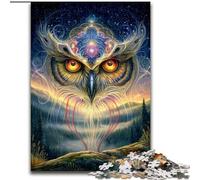 Puzzle per adulti e adolescenti, animale fantasy, gufo, gioco per famiglie, antistress, sfida difficile, un'opera d'arte per bambini dai 14 anni in su (dimensioni 50x75cm)