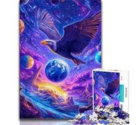 Puzzle per adulti e adolescenti Aquila e Terra Puzzle per adolescenti antistress Sfida difficile Arredamento e regali unici per la casa 75x50cm
