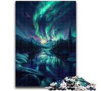 Puzzle per adulti e adolescenti Aurora boreale sulla neve, gioco stimolante, giocattoli, offerte regalo per tutta la famiglia, dai 14 anni in su, 50x75cm