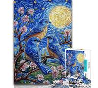 Puzzle per adulti e adolescenti Bluebird on the Tree puzzle per adolescenti antistress sfida difficile decorazioni e regali unici per la casa 38x26cm