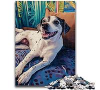 Puzzle per adulti e adolescenti Cane sul divano per gioco educativo Sfida Collezione di artisti di giocattoli, Belle arti 50x75cm