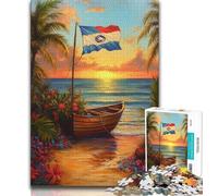 Puzzle per adulti e adolescenti Canoa sul lago, giochi educativi Decorazione per la casa Gioco educativo per compleanno, Natale (38x26cm)