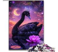 Puzzle per adulti e adolescenti Cigno nero, gioco stimolante, giocattoli, decorazione da parete, regali unici per compleanno e Natale (dimensioni 50x75cm)
