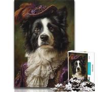 Puzzle per adulti e adolescenti con animali Border Collie, giocattoli, giochi educativi, decorazioni murali antistress (75x50cm)