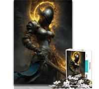 Puzzle per adulti e adolescenti con cavaliere guerriero, giochi educativi, decorazione per la casa, adatti per la decorazione del desktop, 38x26cm