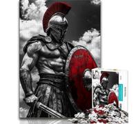 Puzzle per adulti e adolescenti con guerrieri spartani, aiuta il cervello a esercitare i giocattoli avvincenti per coltivare la pazienza e l'interazione genitore-figlio (50x75cm)
