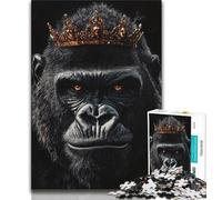 Puzzle per adulti e adolescenti con il re degli scimpanzé, gioco stimolante e gioco per famiglie, ideale come regalo per tutta la famiglia, 50x75cm