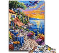 Puzzle per adulti e adolescenti con paesaggi urbani mediterranei, difficili da completare ma divertenti e divertenti, regali unici per compleanni e anniversari, 26x38cm