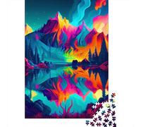 Puzzle per adulti e adolescenti con paesaggio fantasmagorico e lridescente, gioco per famiglie di adulti e adolescenti, 1000 pezzi (75x50 cm)