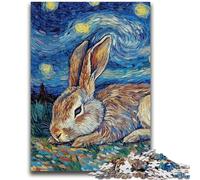 Puzzle per adulti e adolescenti Coniglio Cielo stellato per gioco educativo Sfida Giocattolo Collezione Artisti, Belle Arti 50x75cm