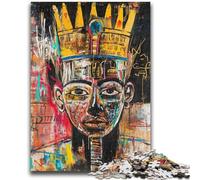 Puzzle per adulti e adolescenti Corona in stile Basquiat Giocattolo educativo intellettuale decomprimente Ottimi regali e giocattoli 26x38cm
