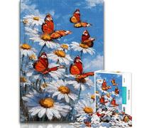 Puzzle per adulti e adolescenti da 1000 pezzi con fiori di campo e farfalle, divertenti giochi per famiglie, ideali come regali per tutta la famiglia dai 14 anni in su, 38x26cm