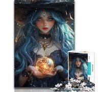 Puzzle per adulti e adolescenti da 1000 pezzi, mago femmina, giocattolo educativo intellettuale decomprimente, ideale come regalo per tutta la famiglia, 38x26cm