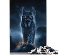 Puzzle per adulti e adolescenti Ember Lynx - Fiamma silenziosa del regno delle ombre Puzzle per adulti e adolescenti Gioco per famiglie 1000 pezzi (75x50 cm)