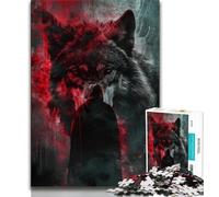 Puzzle per adulti e adolescenti Fantasy Wolf, gioco educativo per famiglie, decorazione da parete, regali unici per compleanno e Natale (75x50cm)