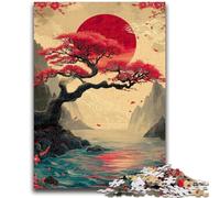 Puzzle per adulti e adolescenti Fiori di ciliegio giapponesi, sfida difficile, antistress, ideale come regalo per tutta la famiglia, 26x38cm