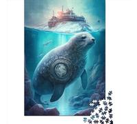 Puzzle per adulti e adolescenti, foca, creature immaginarie, puzzle per adulti e adolescenti, gioco per famiglie, 1000 pezzi (38x26 cm)