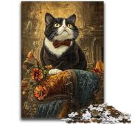 Puzzle per adulti e adolescenti Gatto in autunno Difficile da completare ma divertente e umoristico Regalo di compleanno unico 26x38cm