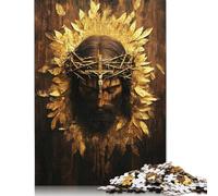 Puzzle per adulti e adolescenti Gesù Cristo Corona di spine Puzzle in legno Puzzle per adulti per adulti e adolescenti dai 12 anni in su 500 pezzi (52x38 cm)
