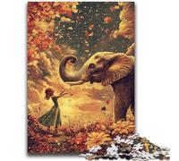 Puzzle per adulti e adolescenti, giocattoli da gioco stimolanti con l'arte dell'elefante, ideali come regali per tutta la famiglia, dai 14 anni in su, 26x38cm