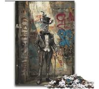 Puzzle per adulti e adolescenti, giochi educativi a forma di zebra, collezione di artisti per la decorazione della casa, belle arti, 70x100cm