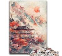 Puzzle per adulti e adolescenti, gioco stimolante del tempio giapponese, giocattoli adatti come regali per tutta la famiglia, dai 14 anni in su, 50x75cm