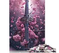 Puzzle per adulti e adolescenti "La katana spezzata", puzzle in legno per adulti, regali di Natale dai 14 anni in su, 1000 pezzi (75x50 cm)