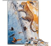 Puzzle per adulti e adolescenti Leopardo sull'albero, adatto a persone dai 14 anni in su Giochi educativi Regali di Babbo Natale segreto (dimensioni 26x38cm)