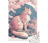 Puzzle per adulti e adolescenti, motivo: gatto, puzzle giapponesi per adulti e adolescenti, puzzle sostenibili per adulti | Giochi 1000 pezzi (38x26 cm)