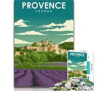 Puzzle per adulti e adolescenti, motivo: Provenza, Francia, Sunny Art, per ammazzare il tempo in vacanza, con pezzi completamente interconnessi e di forma casuale, 38x26cm
