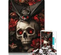 Puzzle per adulti e adolescenti, pipistrelli e scheletri, gioco stimolante, ideale come regalo per tutta la famiglia (38x26cm)