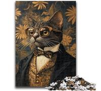 Puzzle per adulti e adolescenti, puzzle a forma di gatto nobile, gioco educativo, giocattolo, decorazioni per la casa e regali unici, 26x38cm