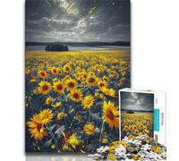 Puzzle per adulti e adolescenti, puzzle a forma di girasole, aiuta il cervello a esercitare i giocattoli avvincenti per coltivare la pazienza, collezione di artisti, belle arti 50x75cm